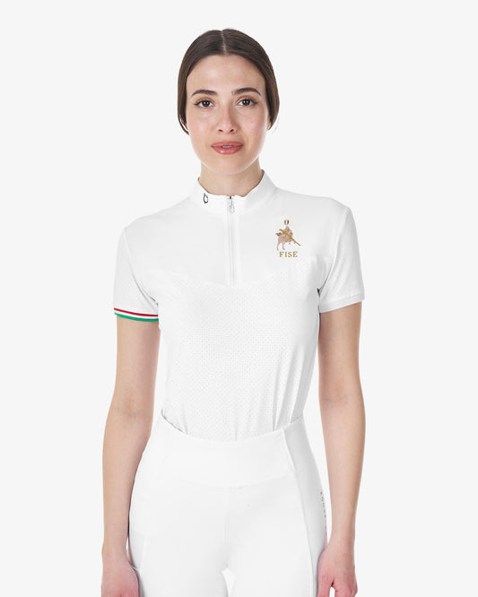 POLO DONNA DA CONCORSO ELASTICIZZATA CON ZIP