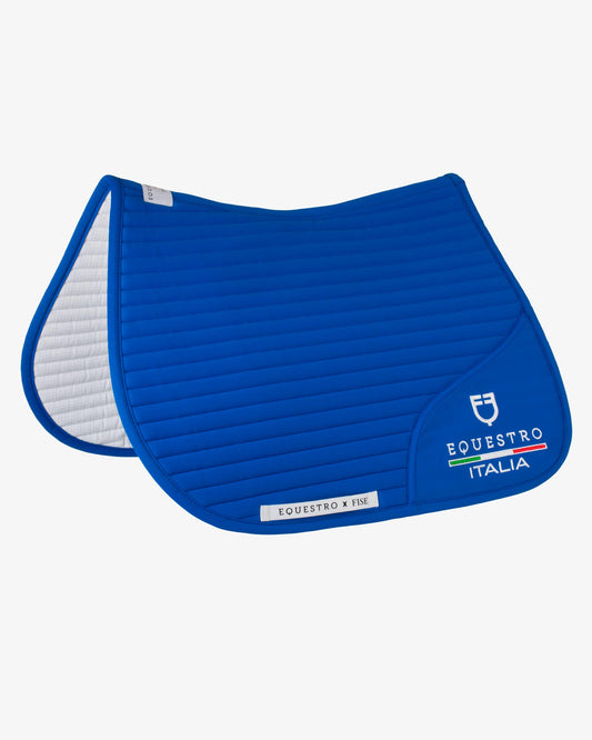 SOTTOSELLA + CUFFIETTA CON LOGO RICAMATO AZZURRO SAVOIA