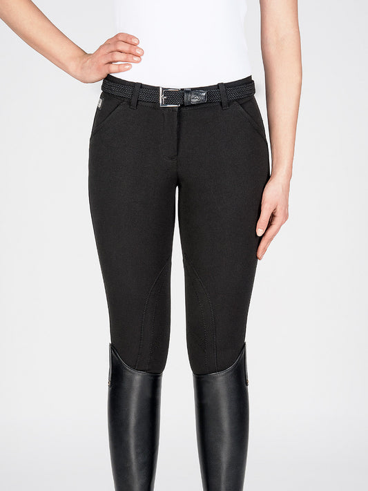 BOSTON – PANTALONE DONNA NERO CON TOPPA AL GINOCCHIO