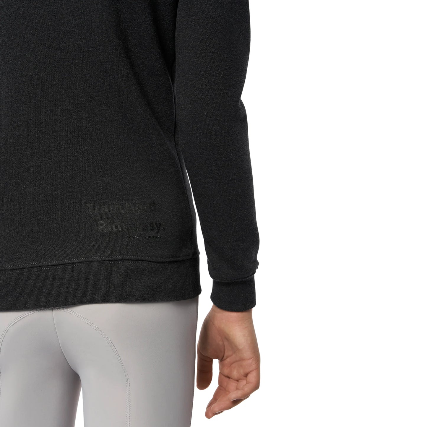 FELPA DI COTONE CON ZIP E CAPPUCCIO