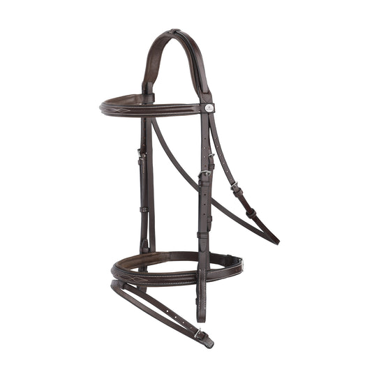 TESTIERA IN CUOIO BOMBATA