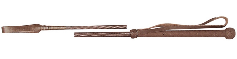 FRUSTINO NERO CON PASSAMANO E TERMINALE IN CUOIO