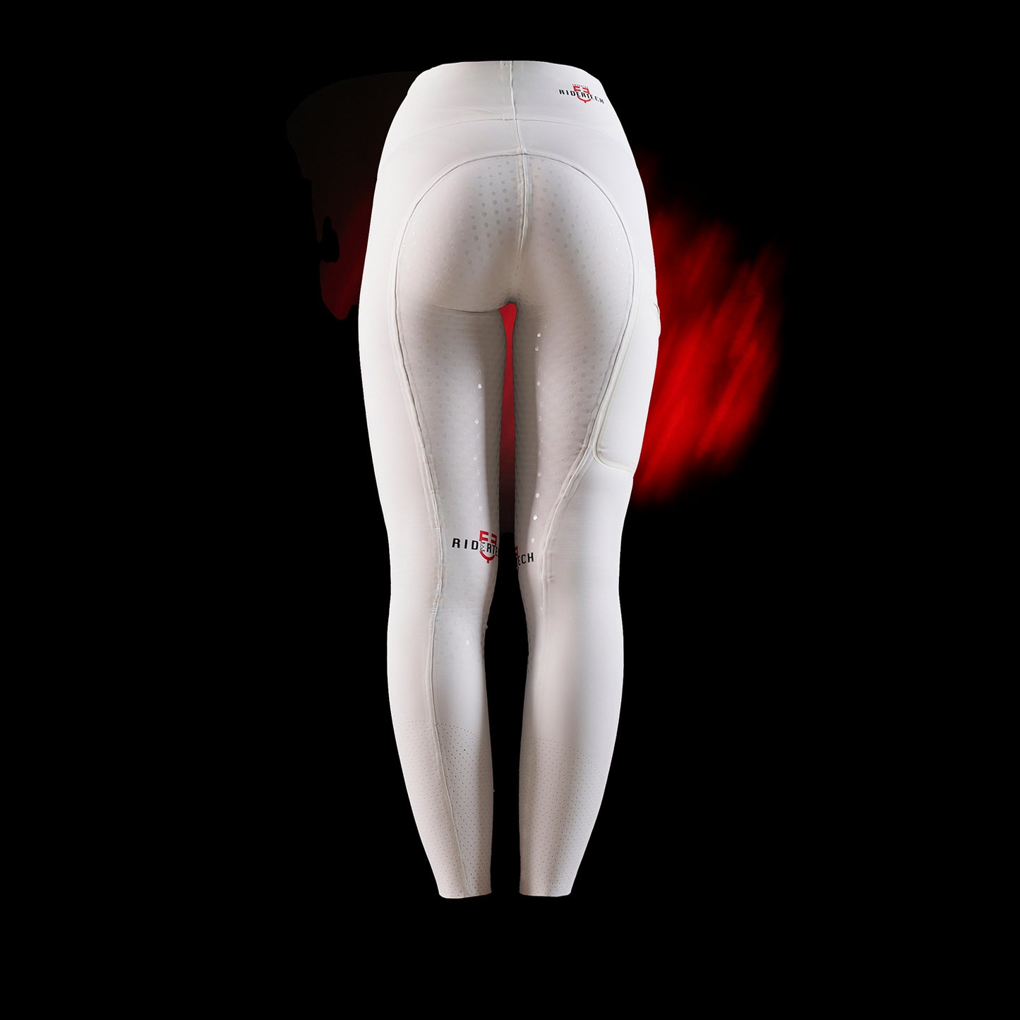 LEGGINGS BIANCHI FULL GRIP RIDERTECH A VITA ALTA