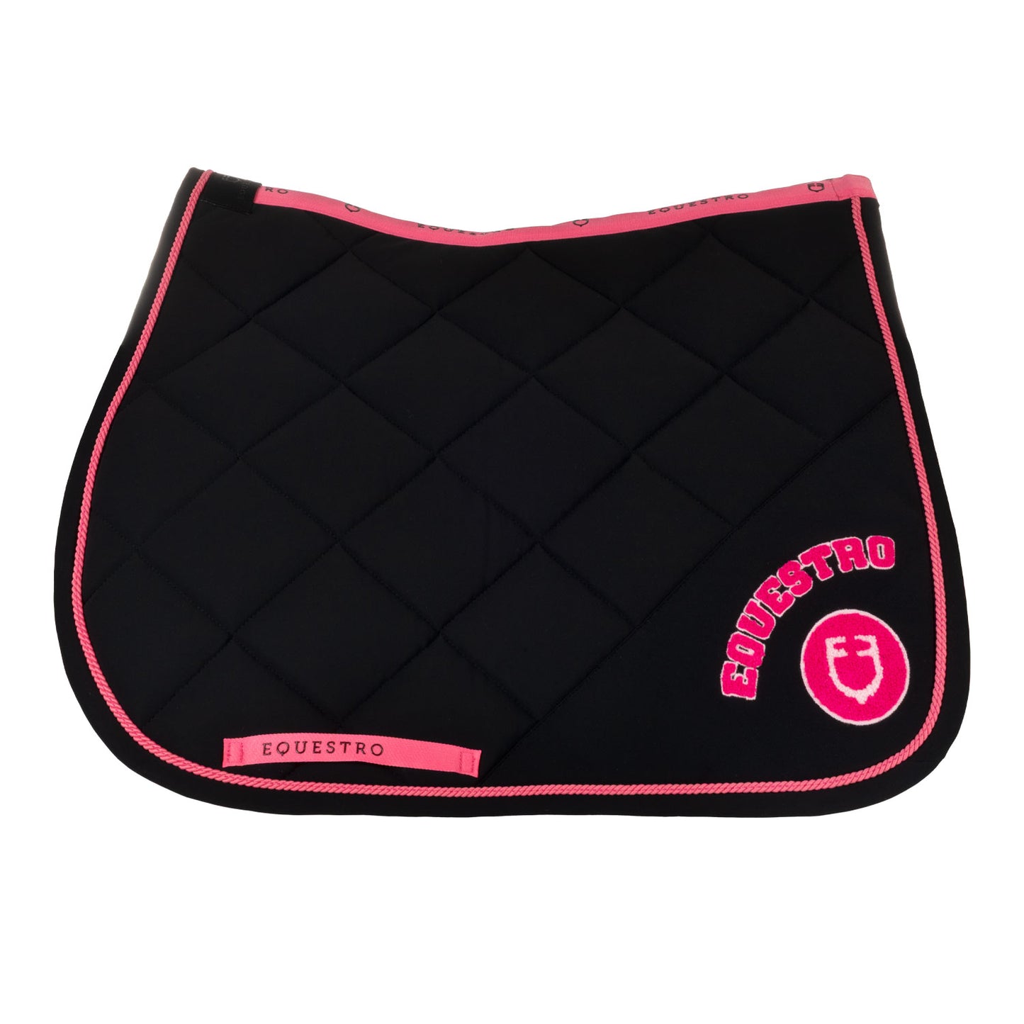 SOTTOSELLA + CUFFIETTA CON LOGO IN SPUGNA BLACK/HONEYSUCKLE