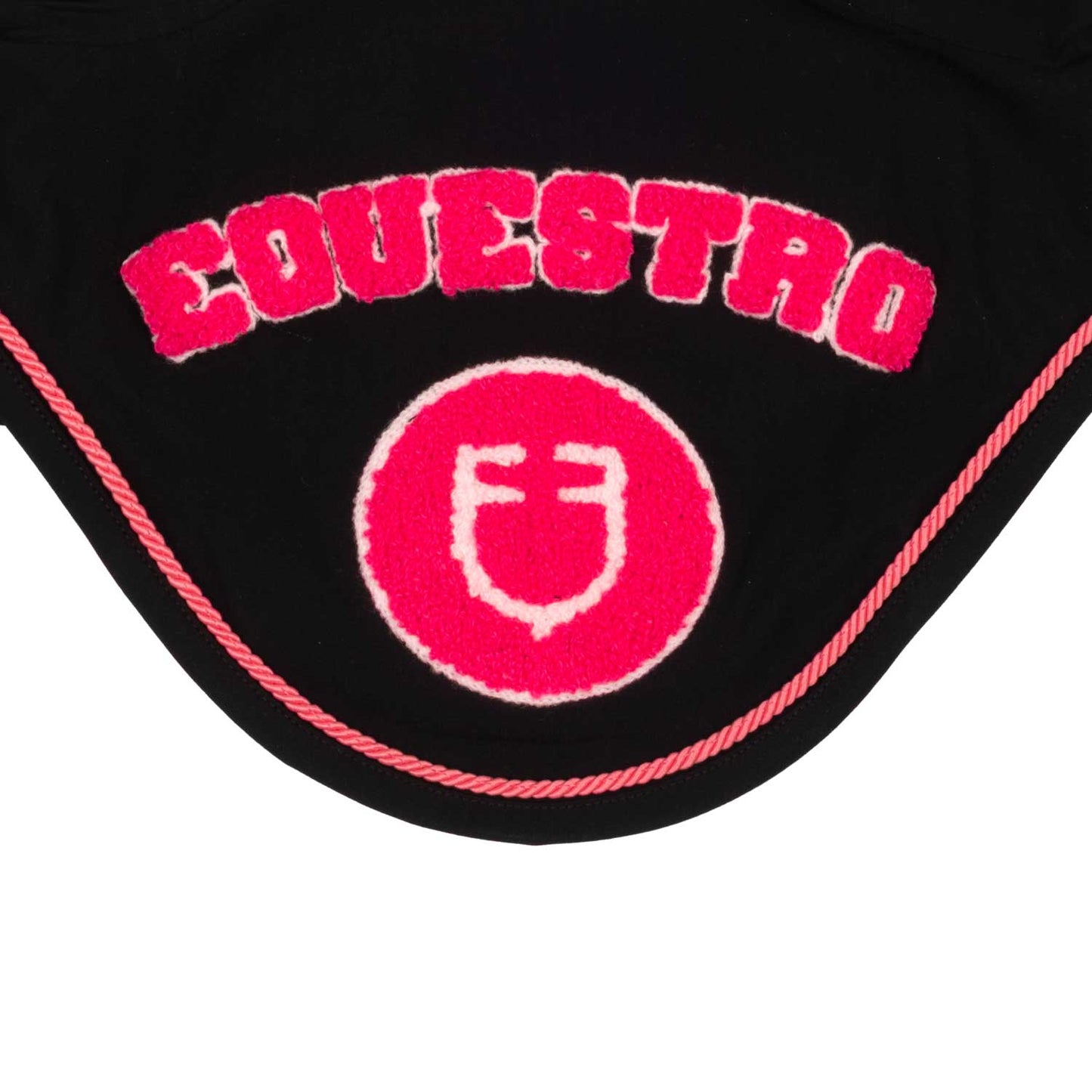 SOTTOSELLA + CUFFIETTA CON LOGO IN SPUGNA BLACK/HONEYSUCKLE