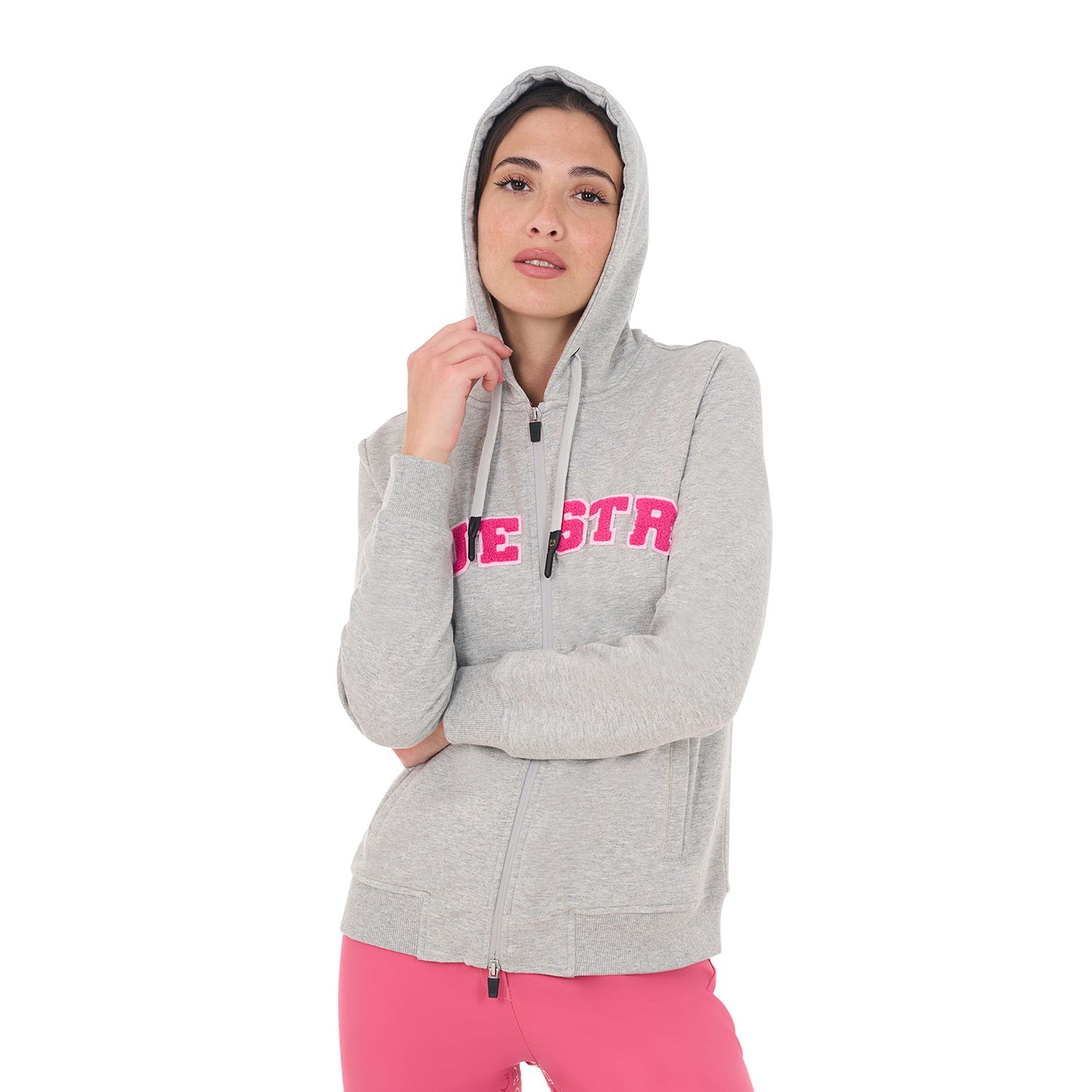 FELPA CON CAPPUCCIO E ZIP