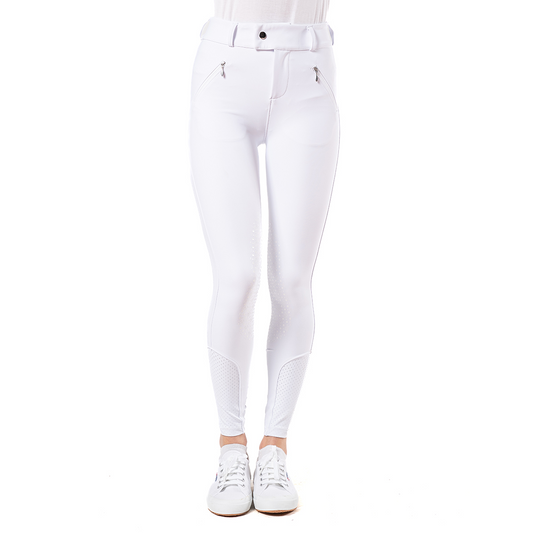 EVO - PANTALONI SARTORE JUNIOR IN TESSUTO TECNICO BIANCO