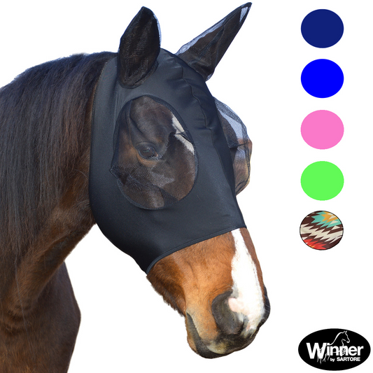 MASCHERA ANTIMOSCHE IN LYCRA CON COPRIORECCHIE IN RETE