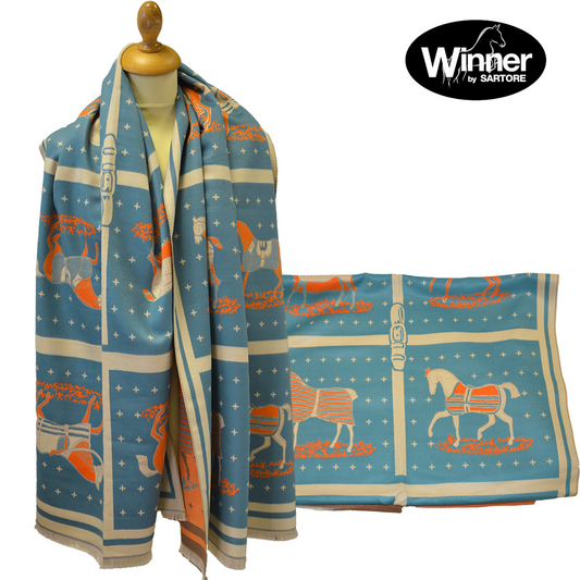 SCIARPA CON STAMPA EQUESTRE IN DIVERSE COLORAZIONI