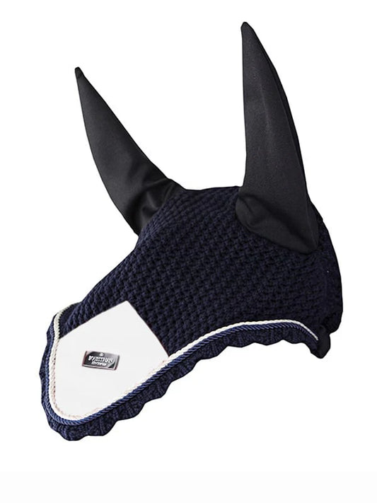 CUFFIETTA - EAR BONNET MIDNIGHT WHITE EDGE