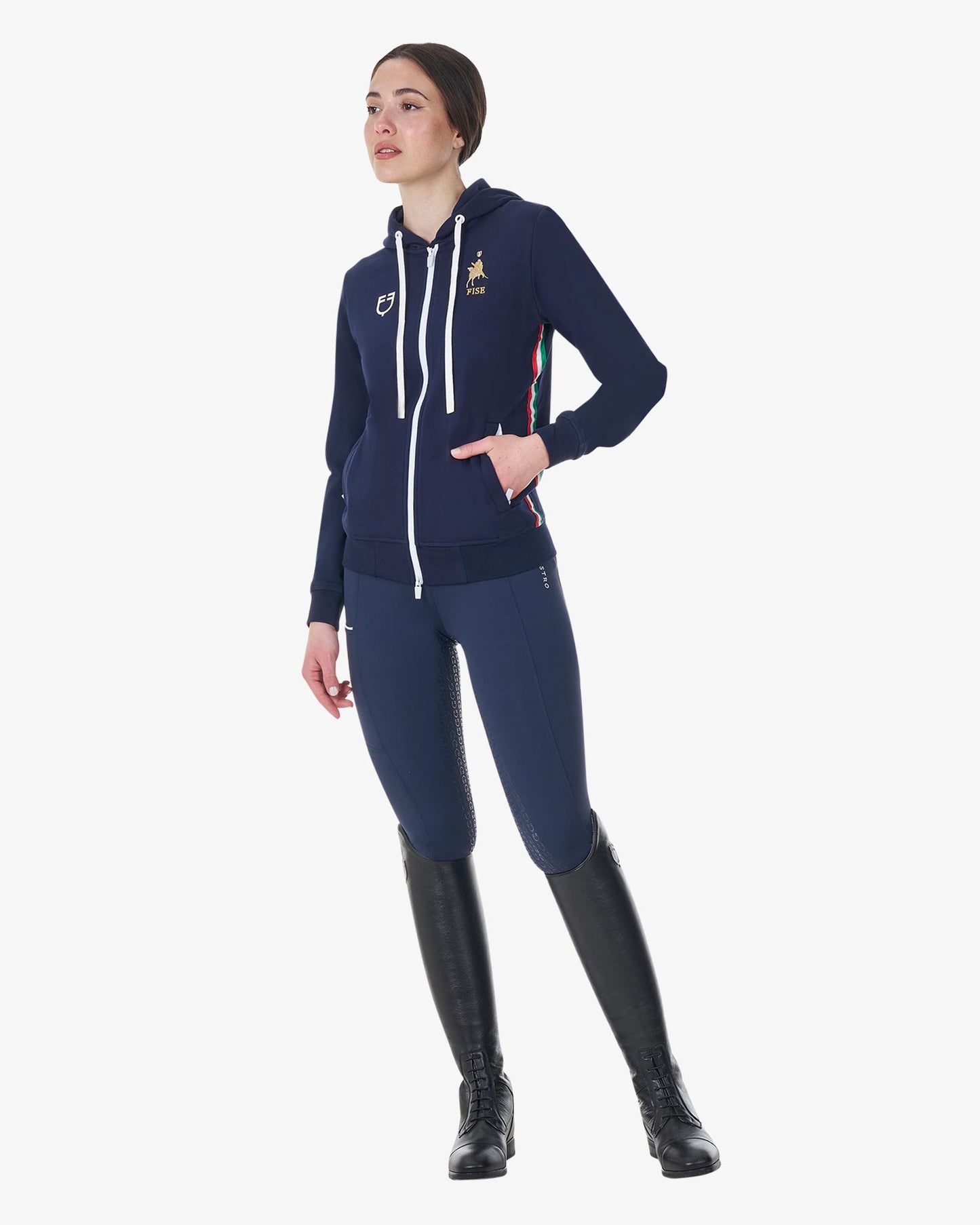 FELPA CON CAPPUCCIO EQUESTRO X FISE