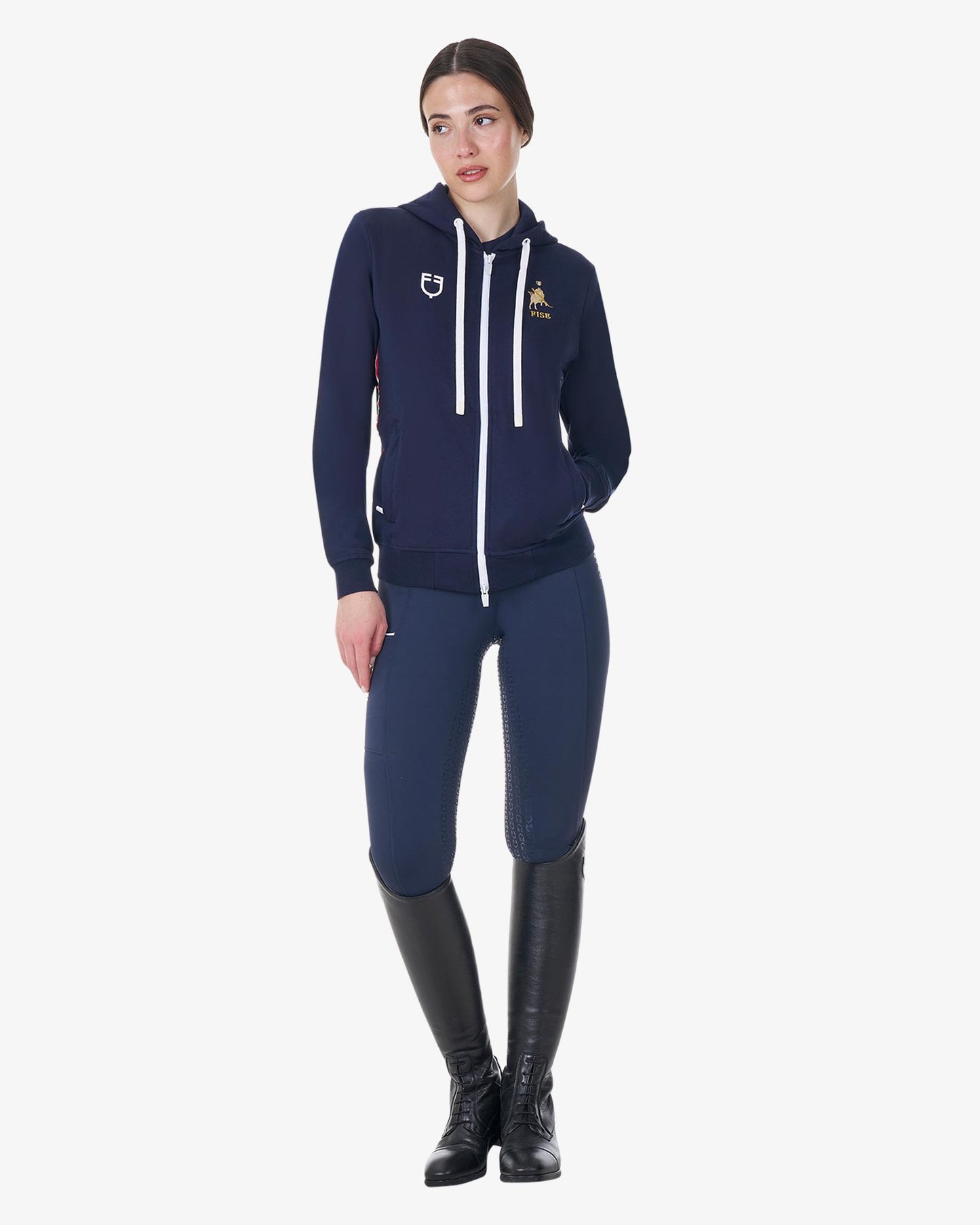FELPA CON CAPPUCCIO EQUESTRO X FISE