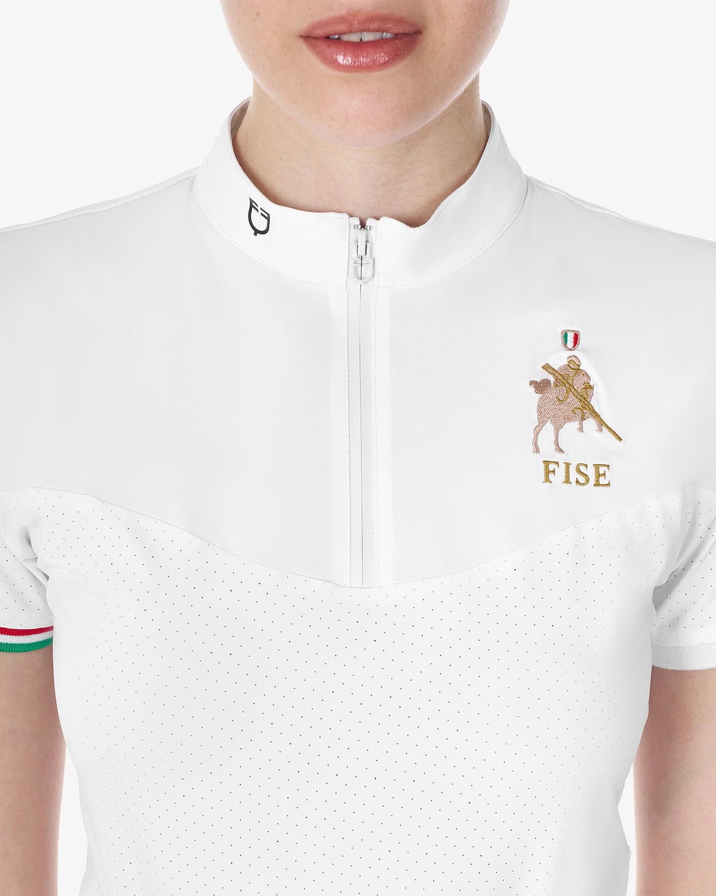 POLO DONNA DA CONCORSO ELASTICIZZATA CON ZIP