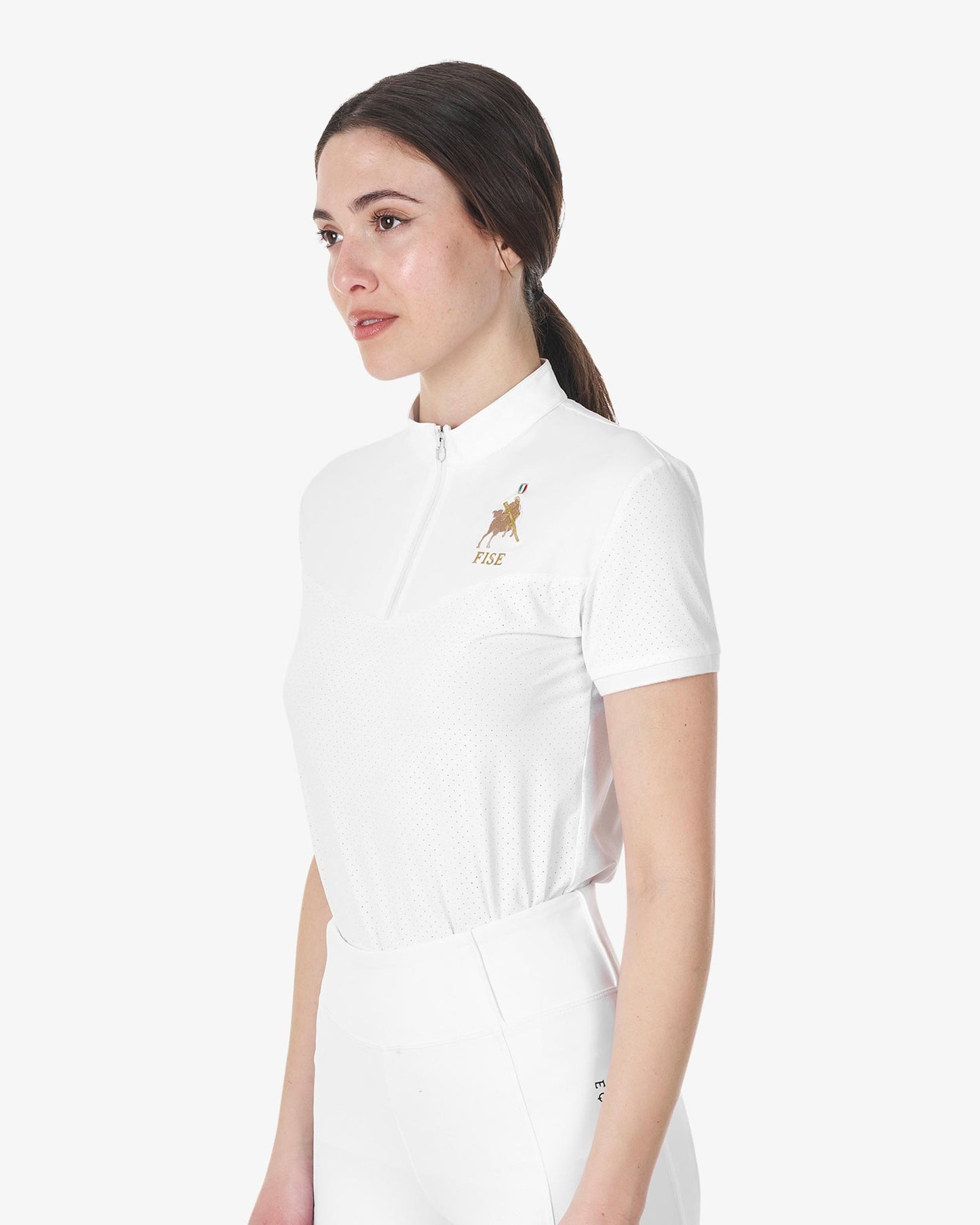 POLO DONNA DA CONCORSO ELASTICIZZATA CON ZIP