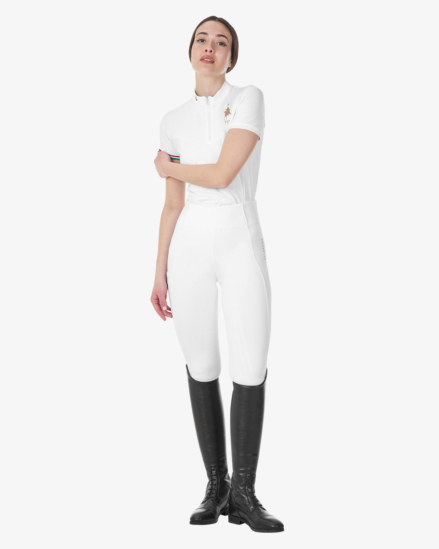 POLO DONNA DA CONCORSO ELASTICIZZATA CON ZIP