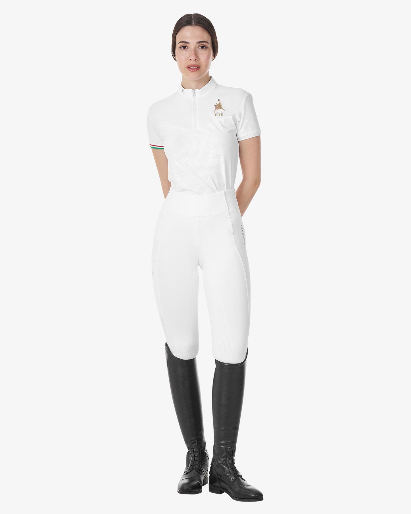 POLO DONNA DA CONCORSO ELASTICIZZATA CON ZIP