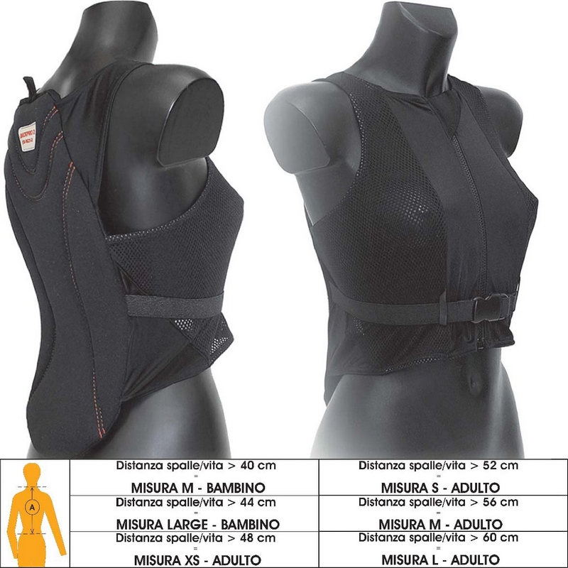 PROTETTORE PER LA SCHIENA BACKPRO 2 JUNIOR E ADULTO