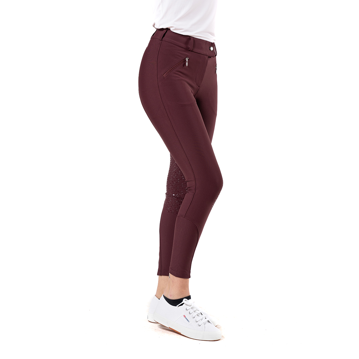 EVO - PANTALONI SARTORE DONNA IN TESSUTO TECNICO BORDEAUX
