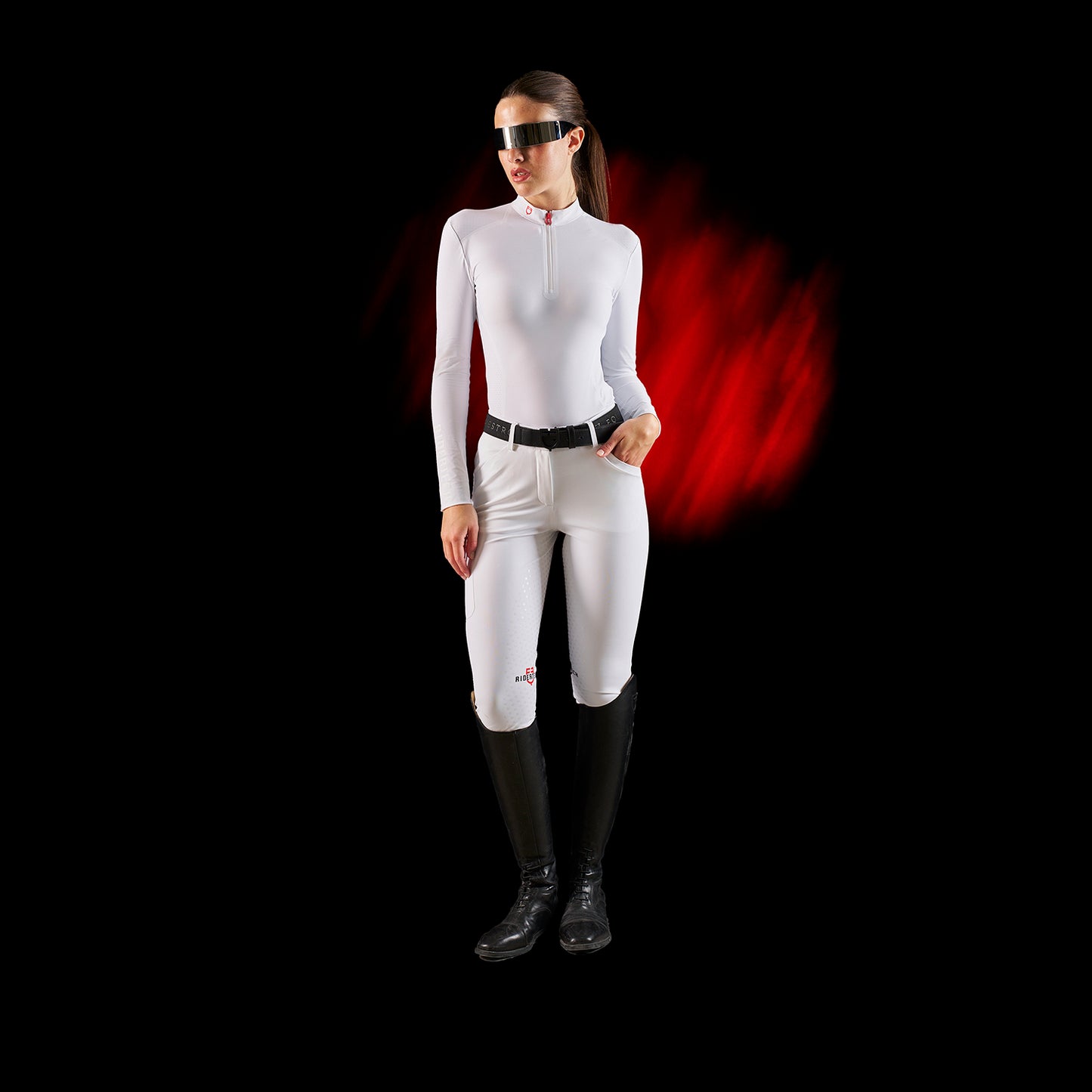 POLO DA COMPETIZIONE EQUESTRO RIDERTECH A MANICA LUNGA