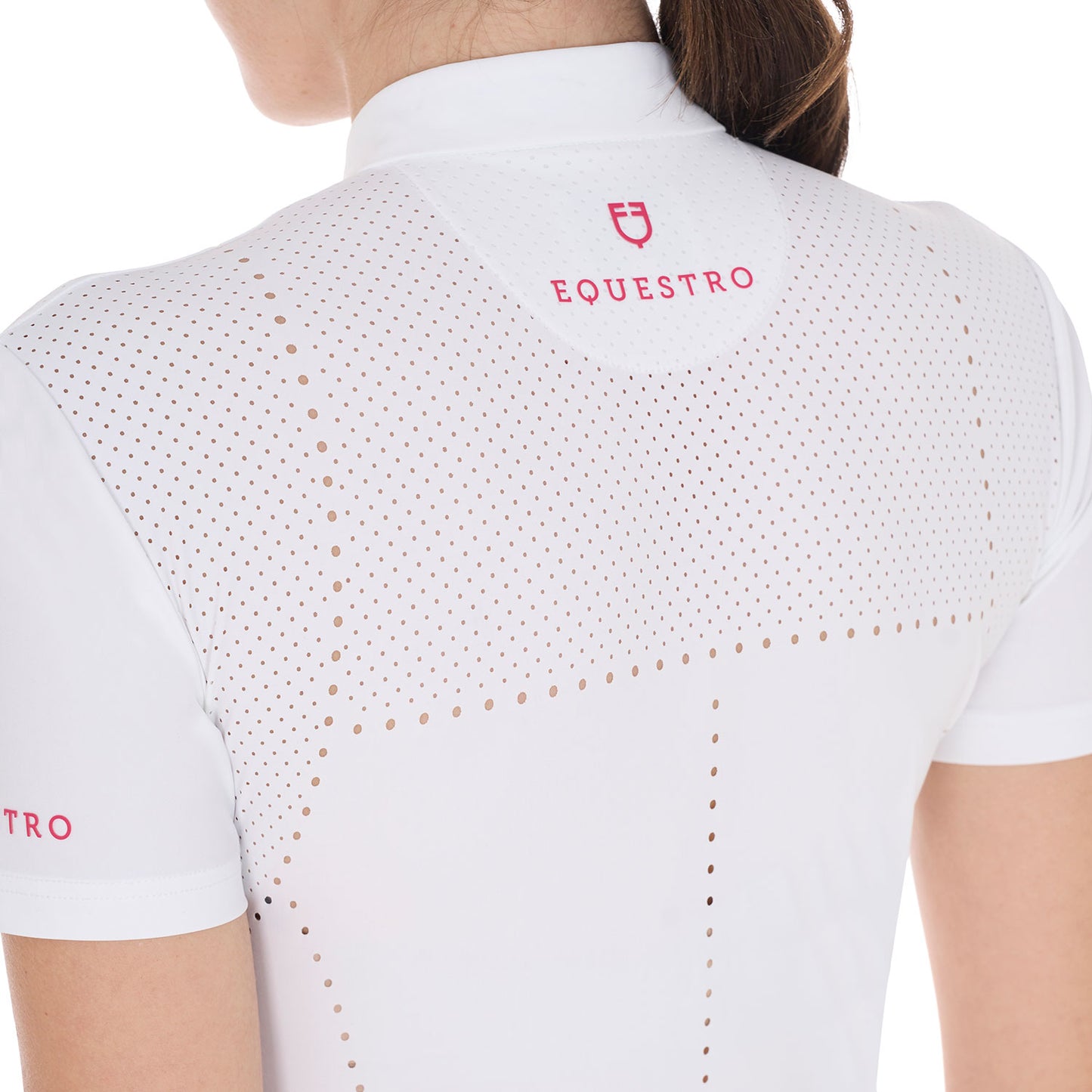 POLO DA CONCORSO IN TESSUTO TRAFORATO