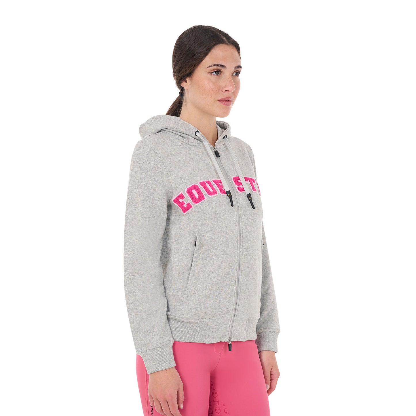 FELPA CON CAPPUCCIO E ZIP