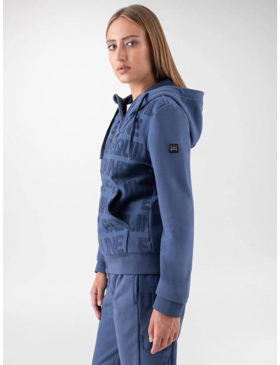 FELPA CON CAPPUCCIO DA DONNA BLUE WING TEAL
