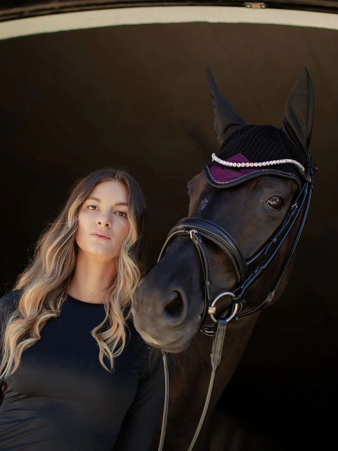 CUFFIETTA - EAR BONNET MODERN PURPLE NIGHT