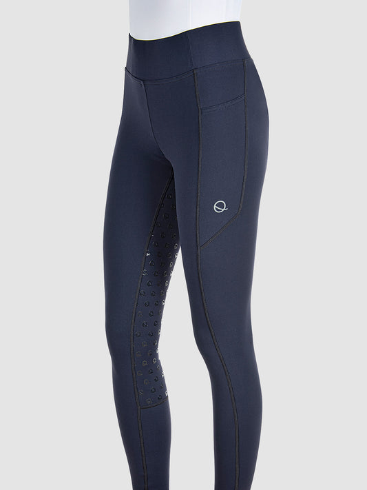 LEGGINGS DONNA BLU CON FULL GRIP
