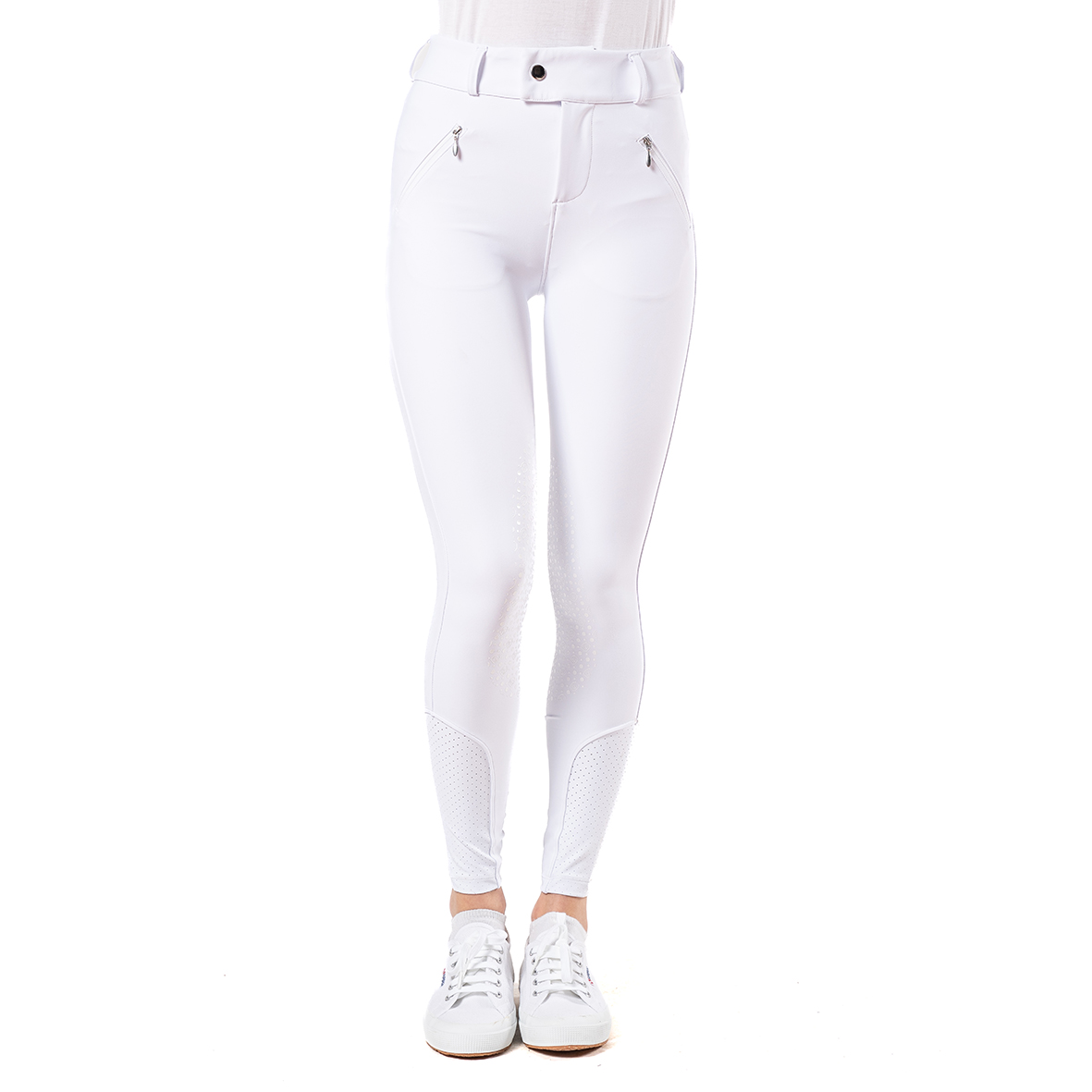 EVO - PANTALONI SARTORE JUNIOR IN TESSUTO TECNICO BIANCO