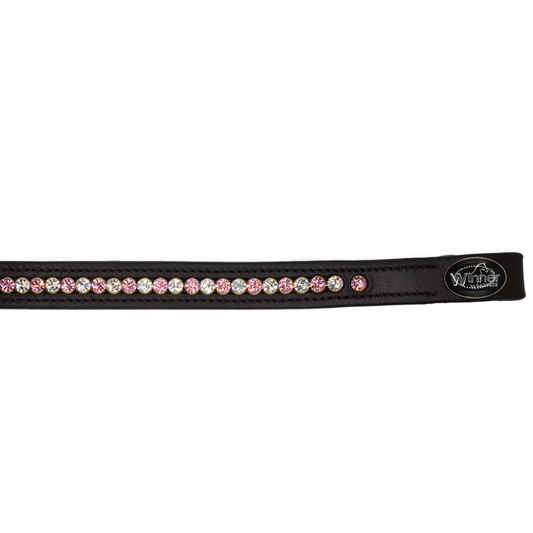 FRONTALINO CON STRASS ROSA BICOLORE