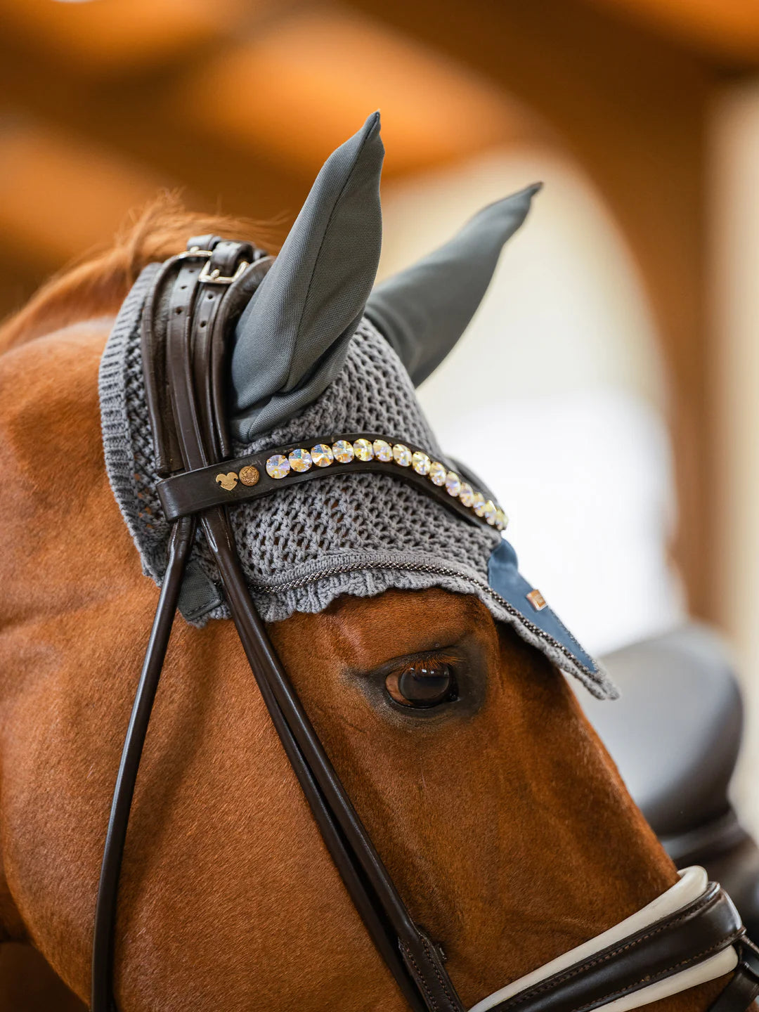 CUFFIETTA - EAR BONNET METALLIC BLUE
